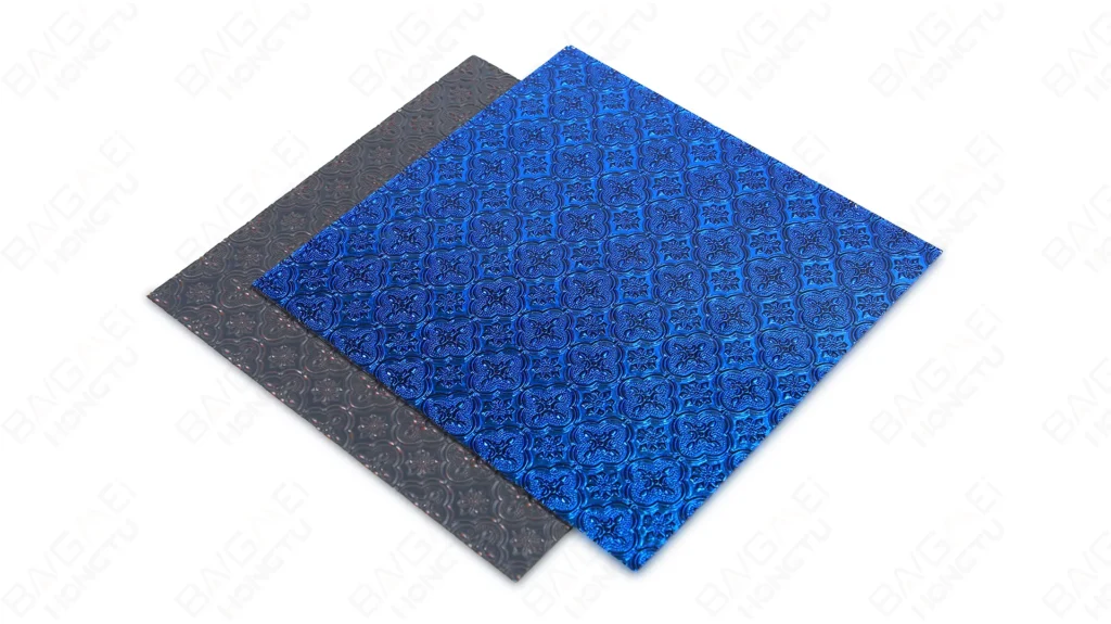 Haidang embossed sapphire blue mirror