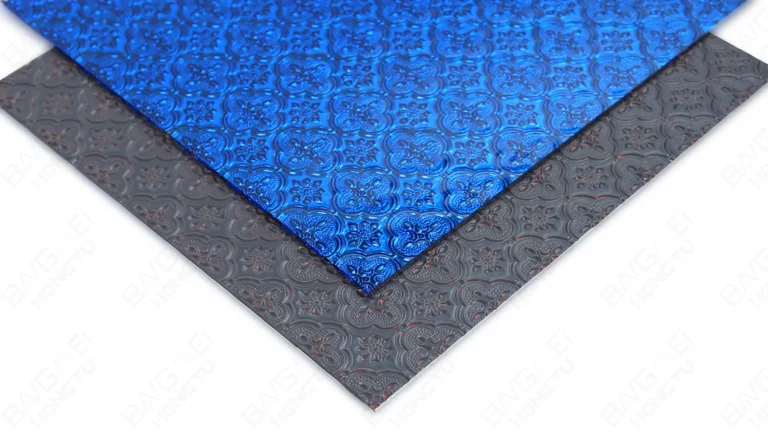 Haidang embossed sapphire blue mirror