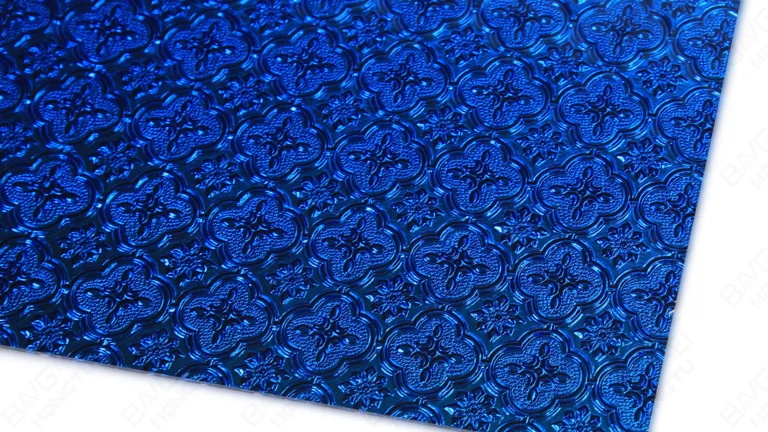 Haidang embossed sapphire blue mirror